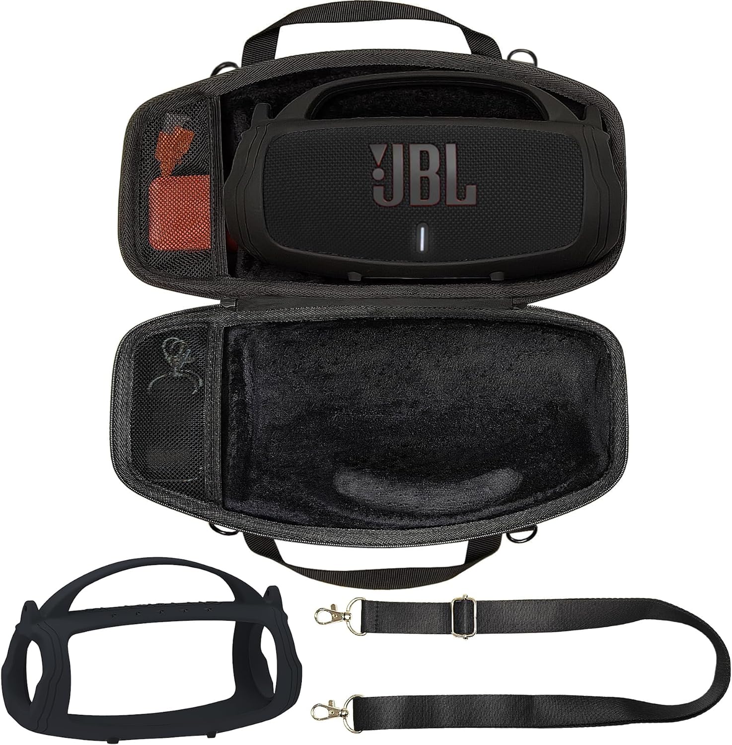 Jbl Speaker Charge 5 - Silikon-Griffabdeckung und Reise-Hartschalenetui-Zubehör für den tragbaren